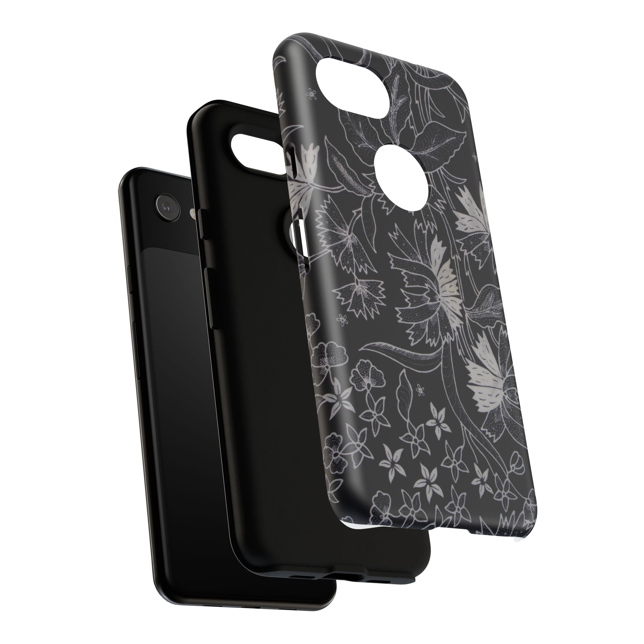 Floral Black Botanical Phone Cover