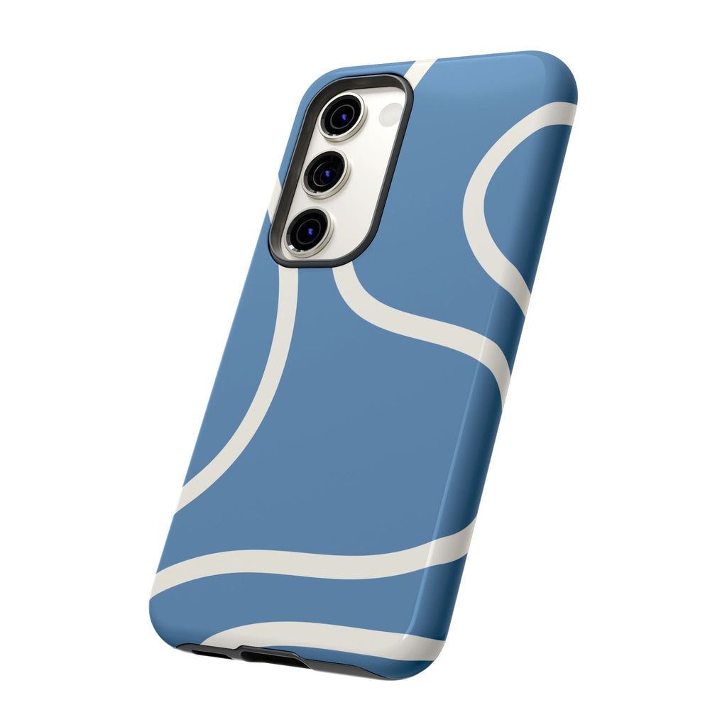 Blue Wavy Abstract Phone Case