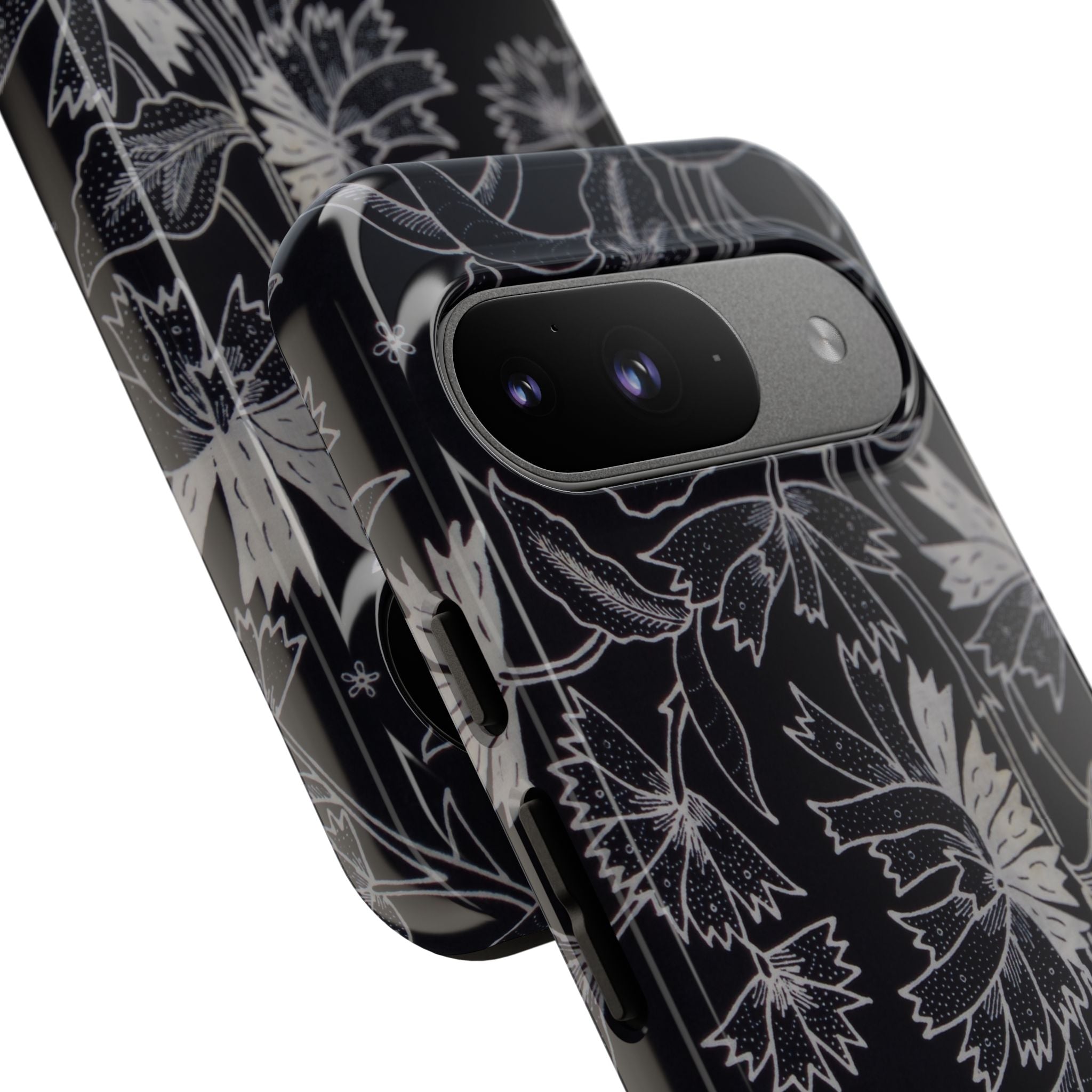Floral Black Botanical Phone Cover