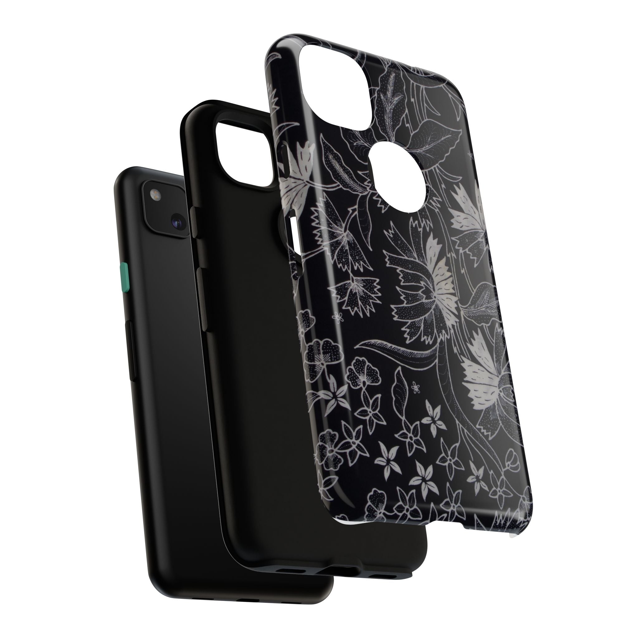 Floral Black Botanical Phone Cover