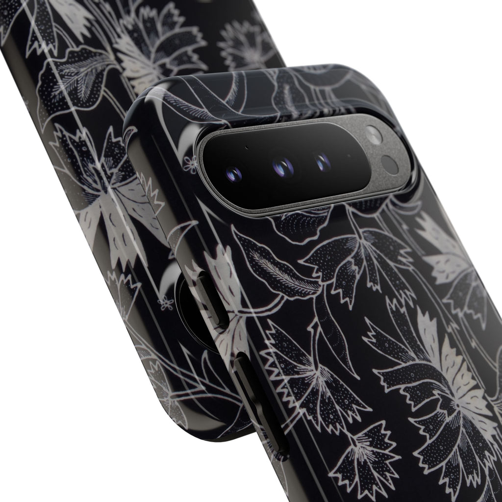 Floral Black Botanical Phone Cover