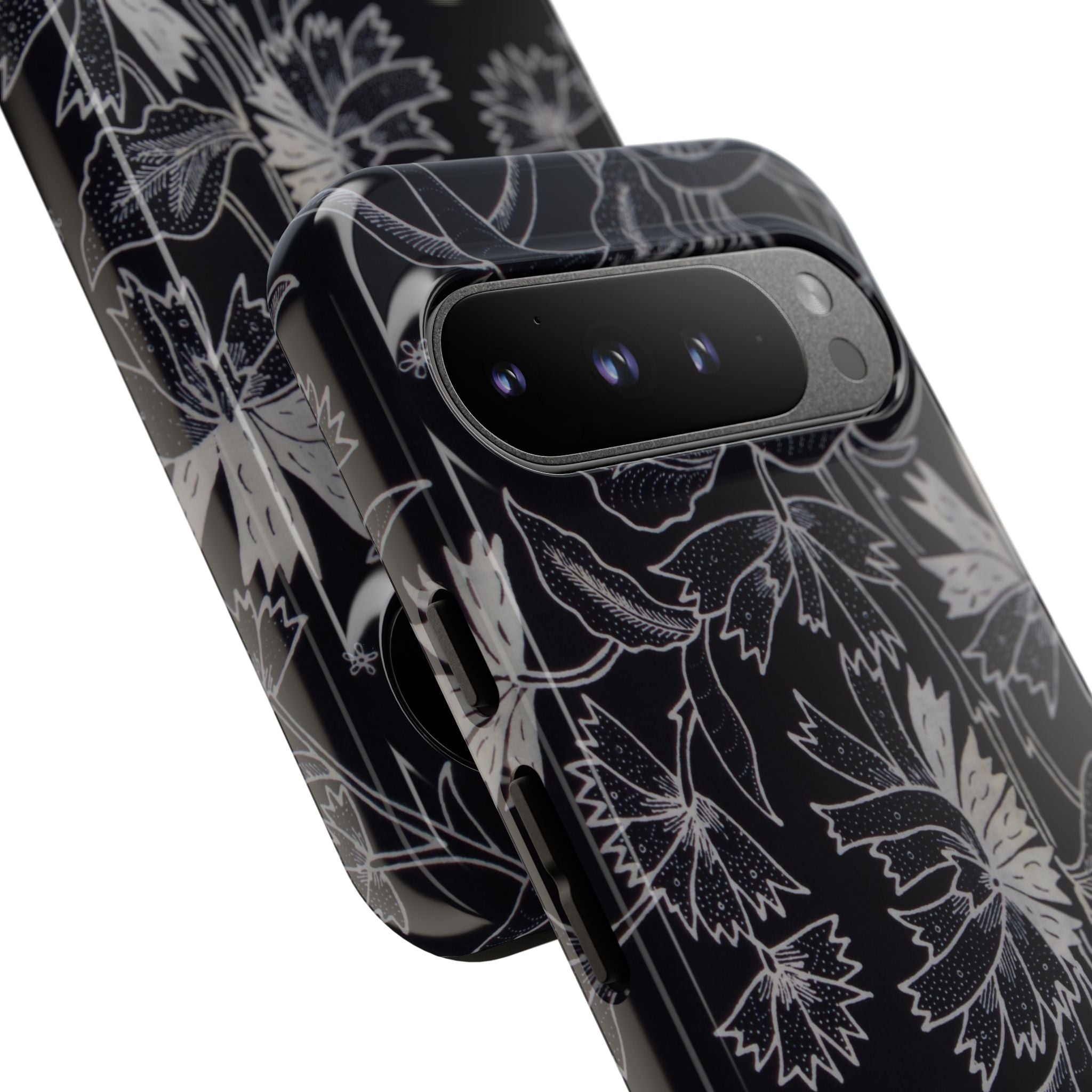 Floral Black Botanical Phone Cover