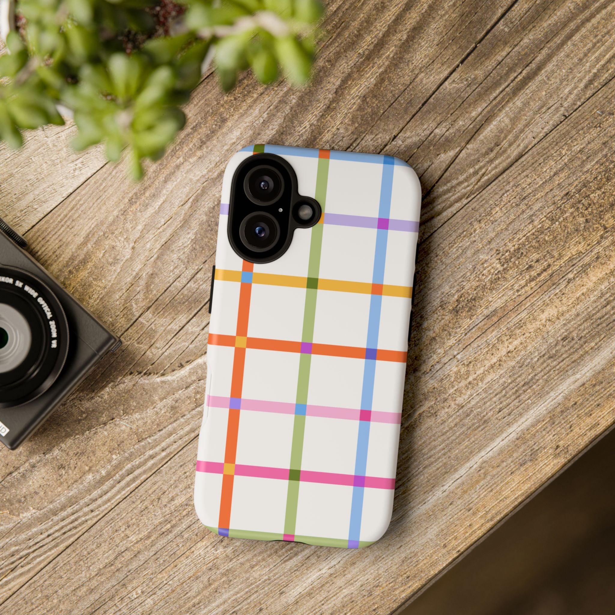 Colorful Plaid Tough Phone Case