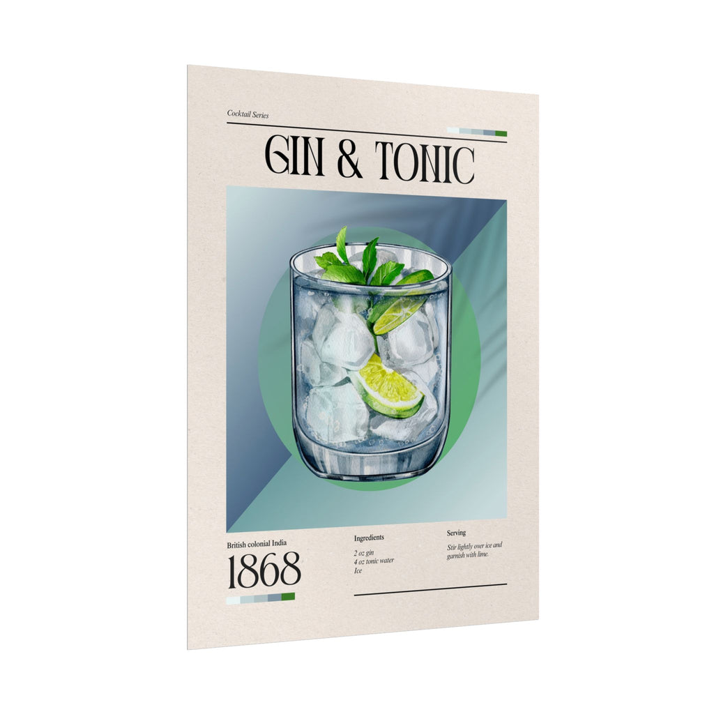 Gin & Tonic Cocktail Poster