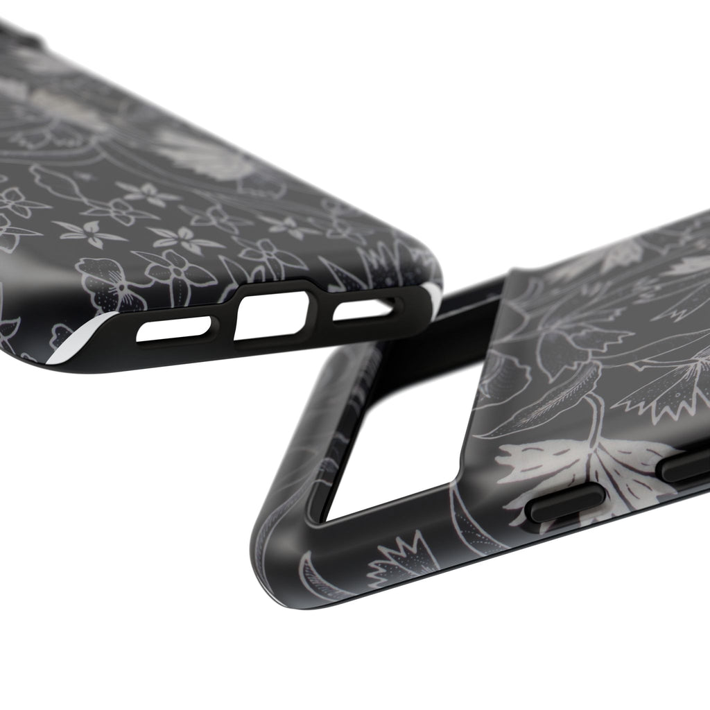 Floral Black Botanical Phone Cover
