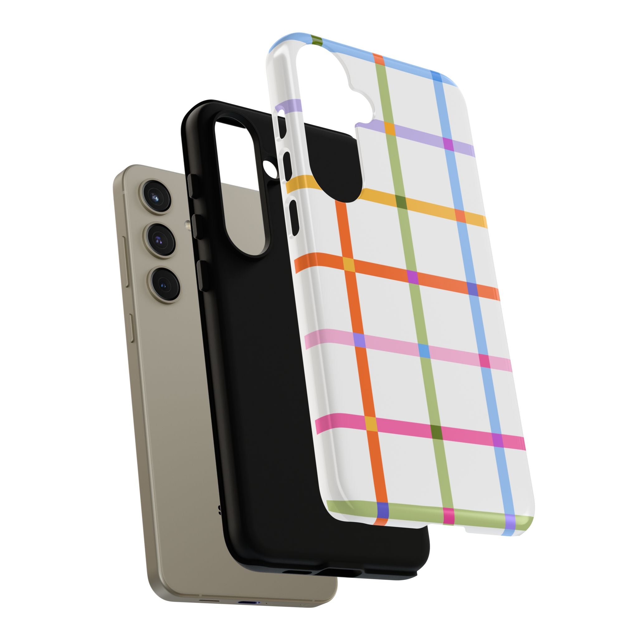 Colorful Plaid Tough Phone Case