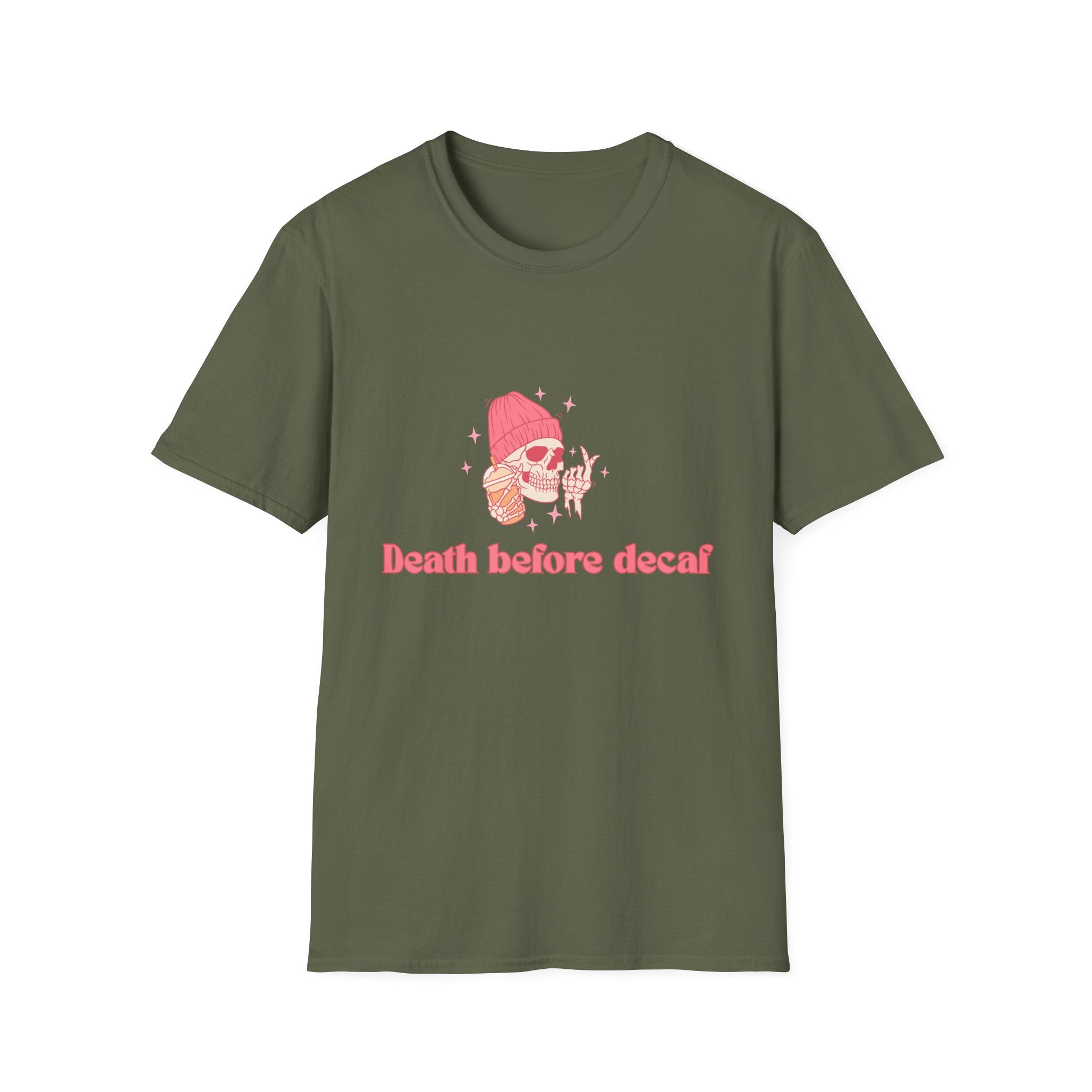 Death Before Decaf Graphic T-Shirt
