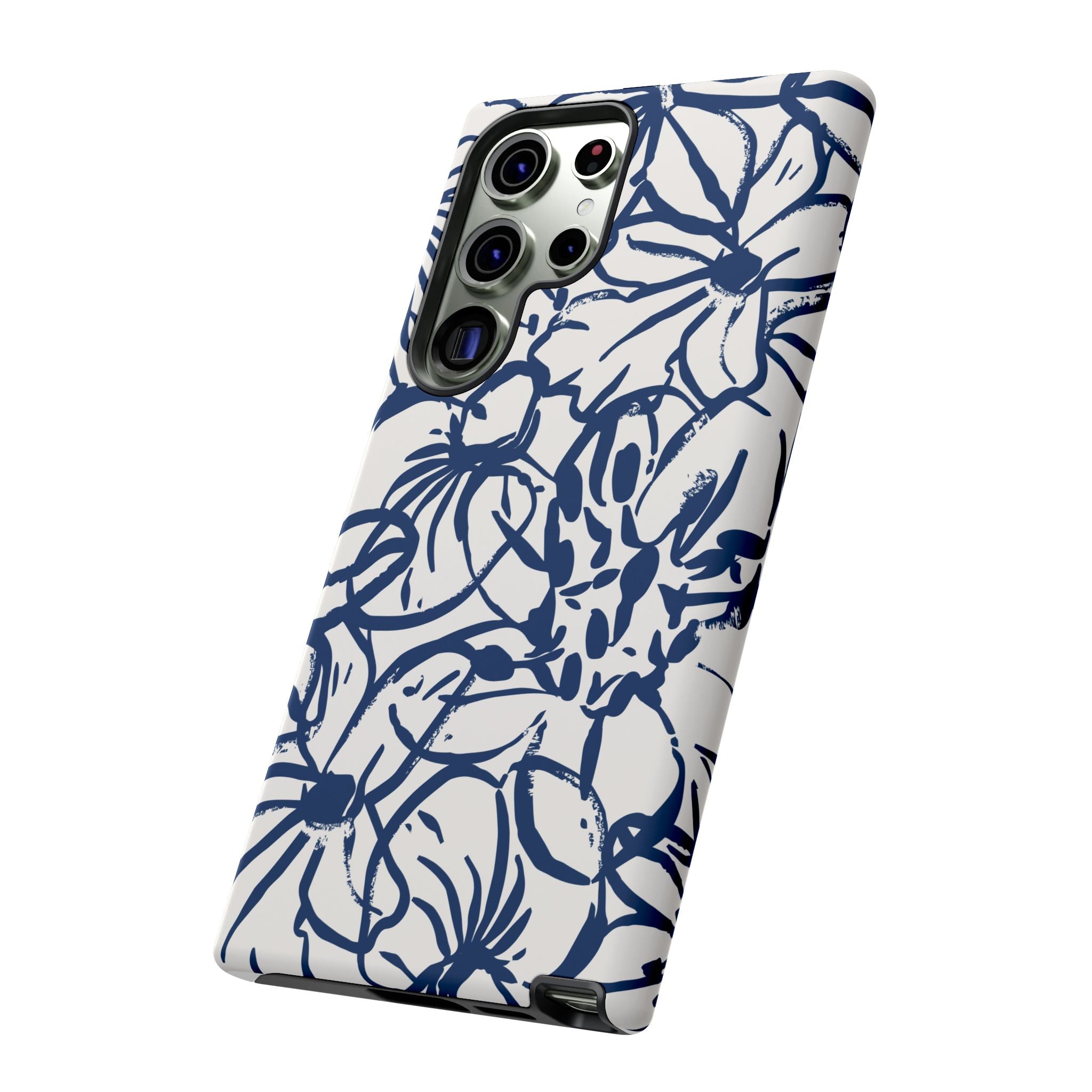 Navy Floral Phone Case