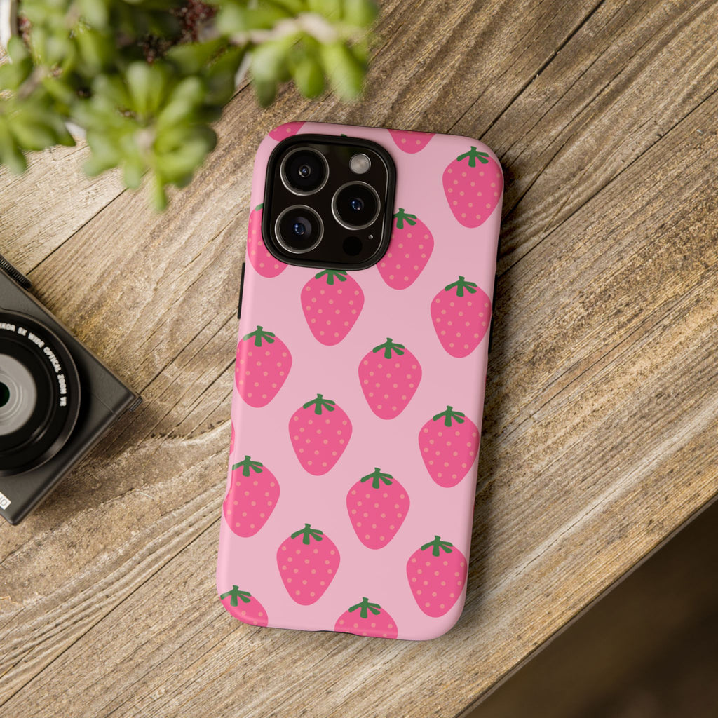 Pink Strawberry Phone Case