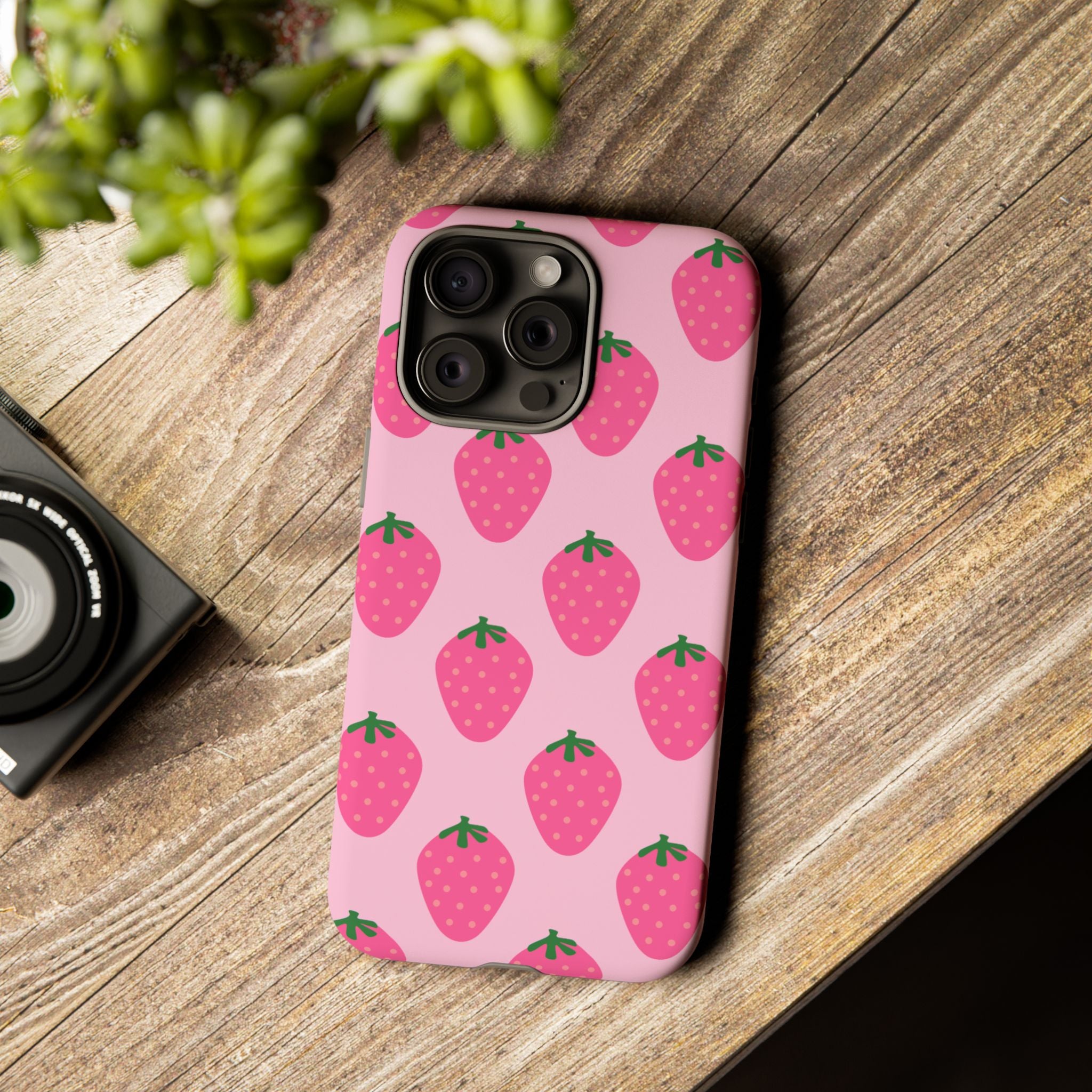 Pink Strawberry Phone Case