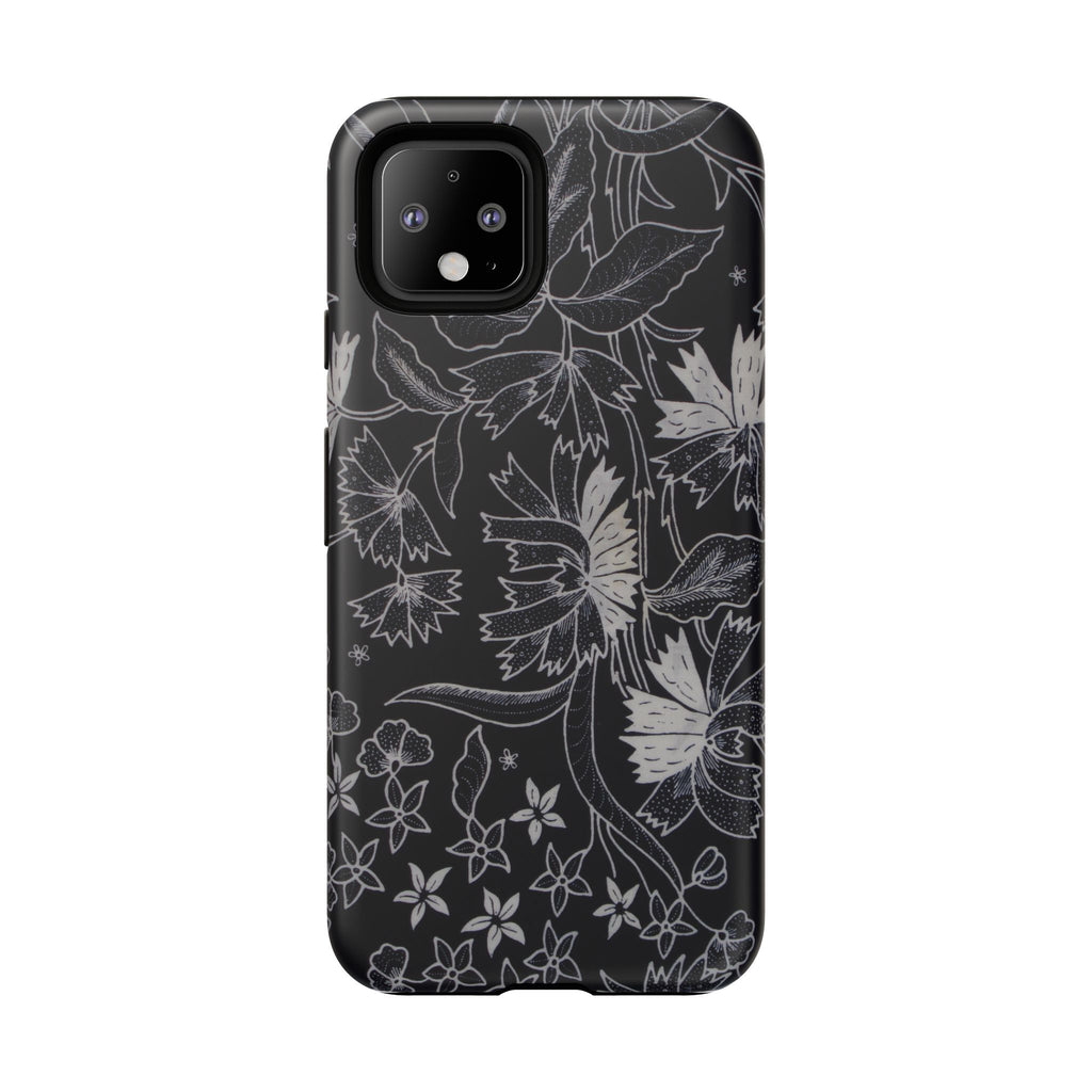 Floral Black Botanical Phone Cover