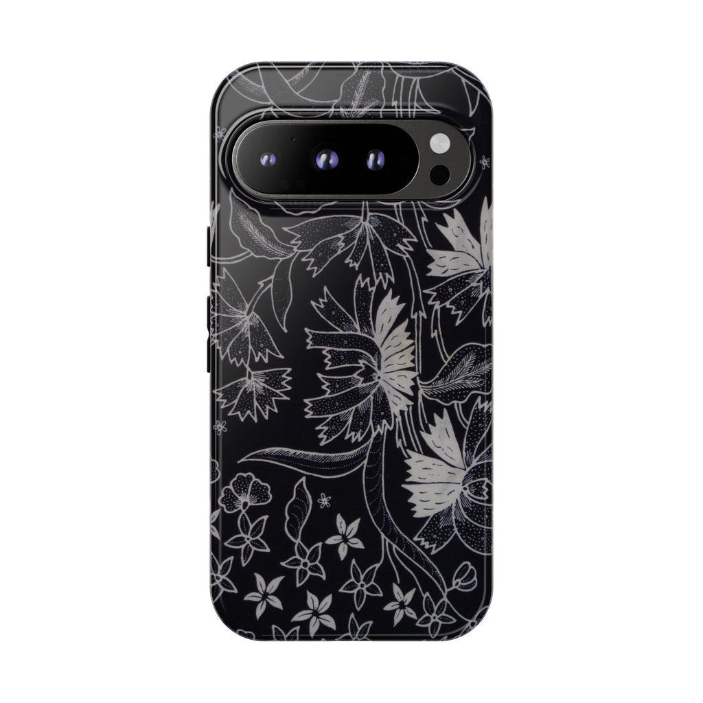 Floral Black Botanical Phone Cover