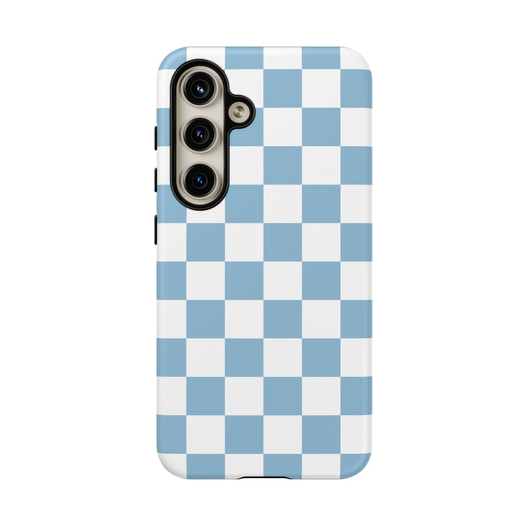 Blue Checkerboard Tough Phone Case