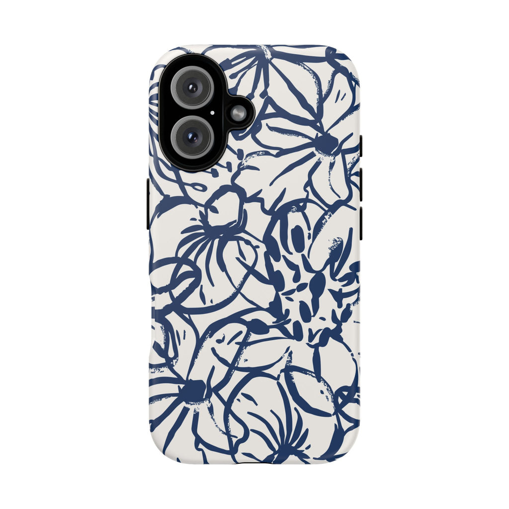 Navy Floral Phone Case