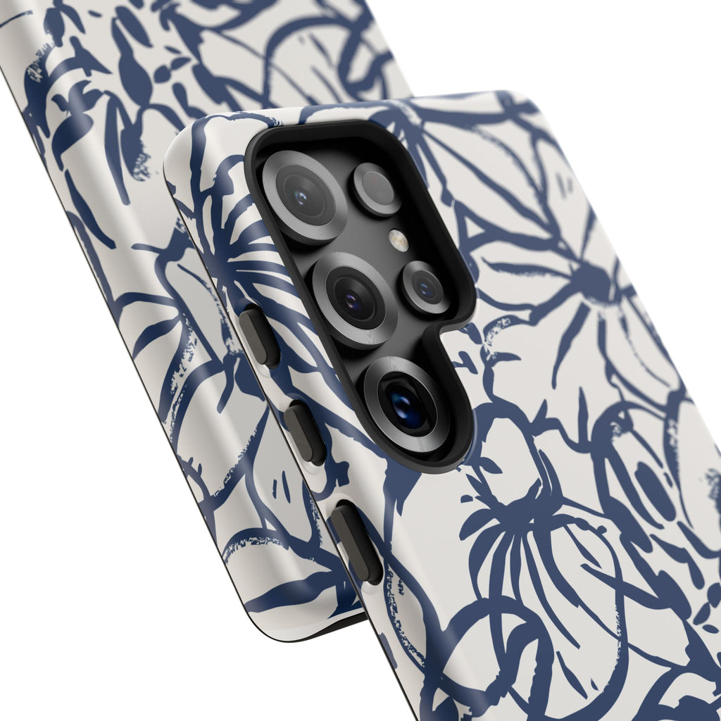 Navy Floral Phone Case