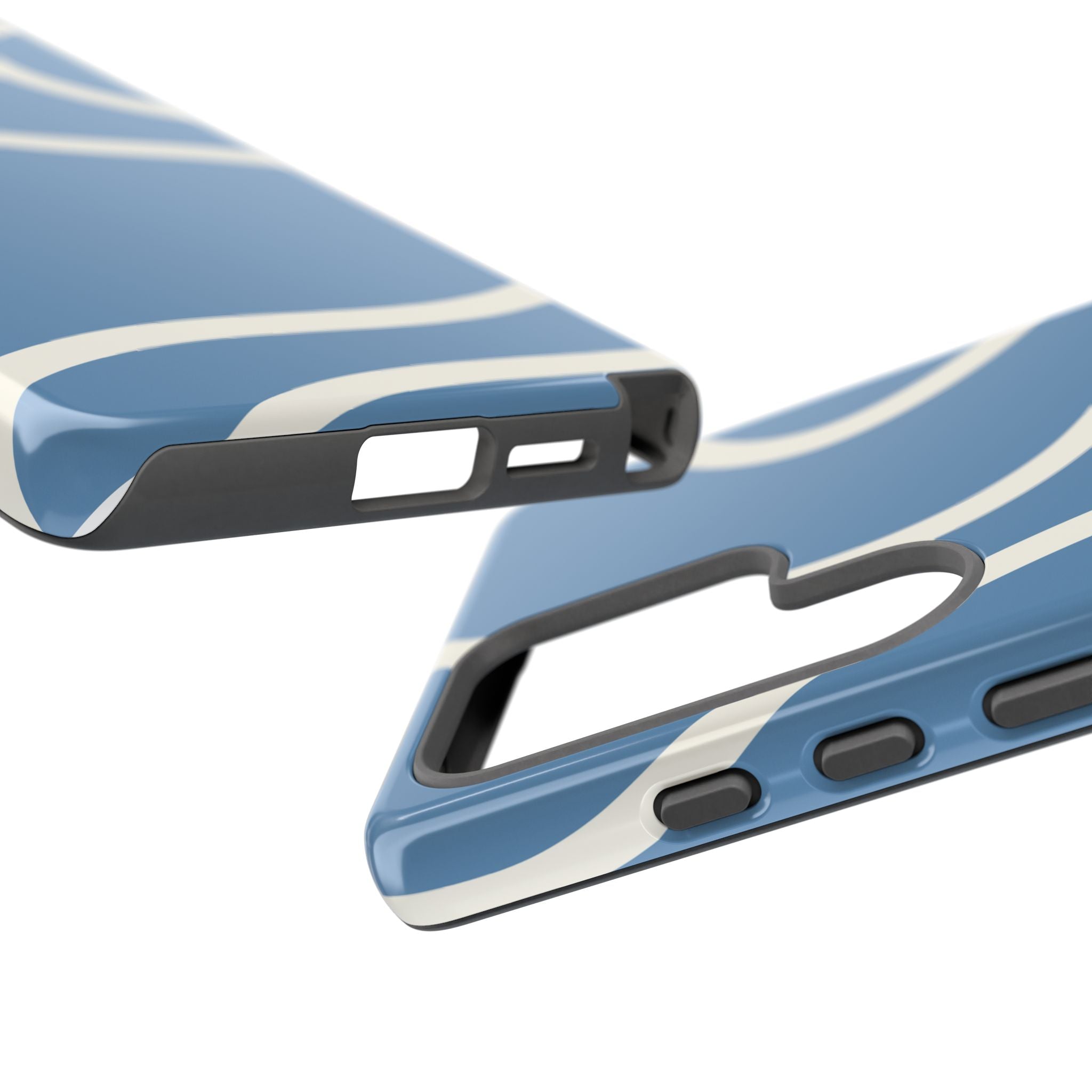 Blue Wavy Abstract Phone Case