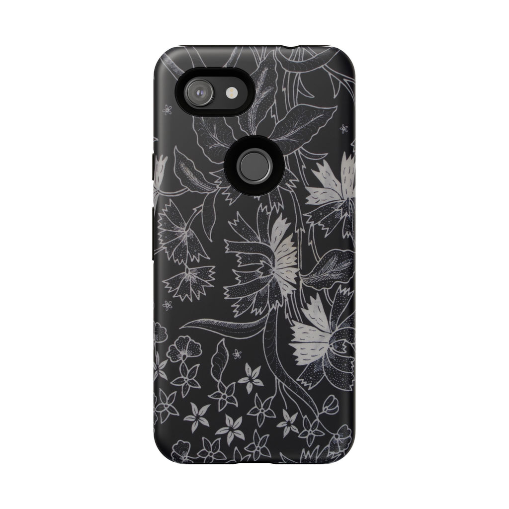 Floral Black Botanical Phone Cover