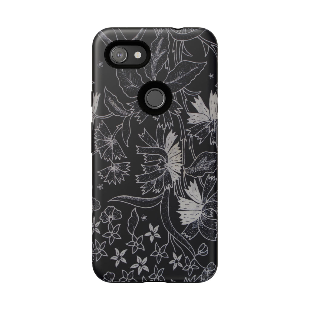 Floral Black Botanical Phone Cover