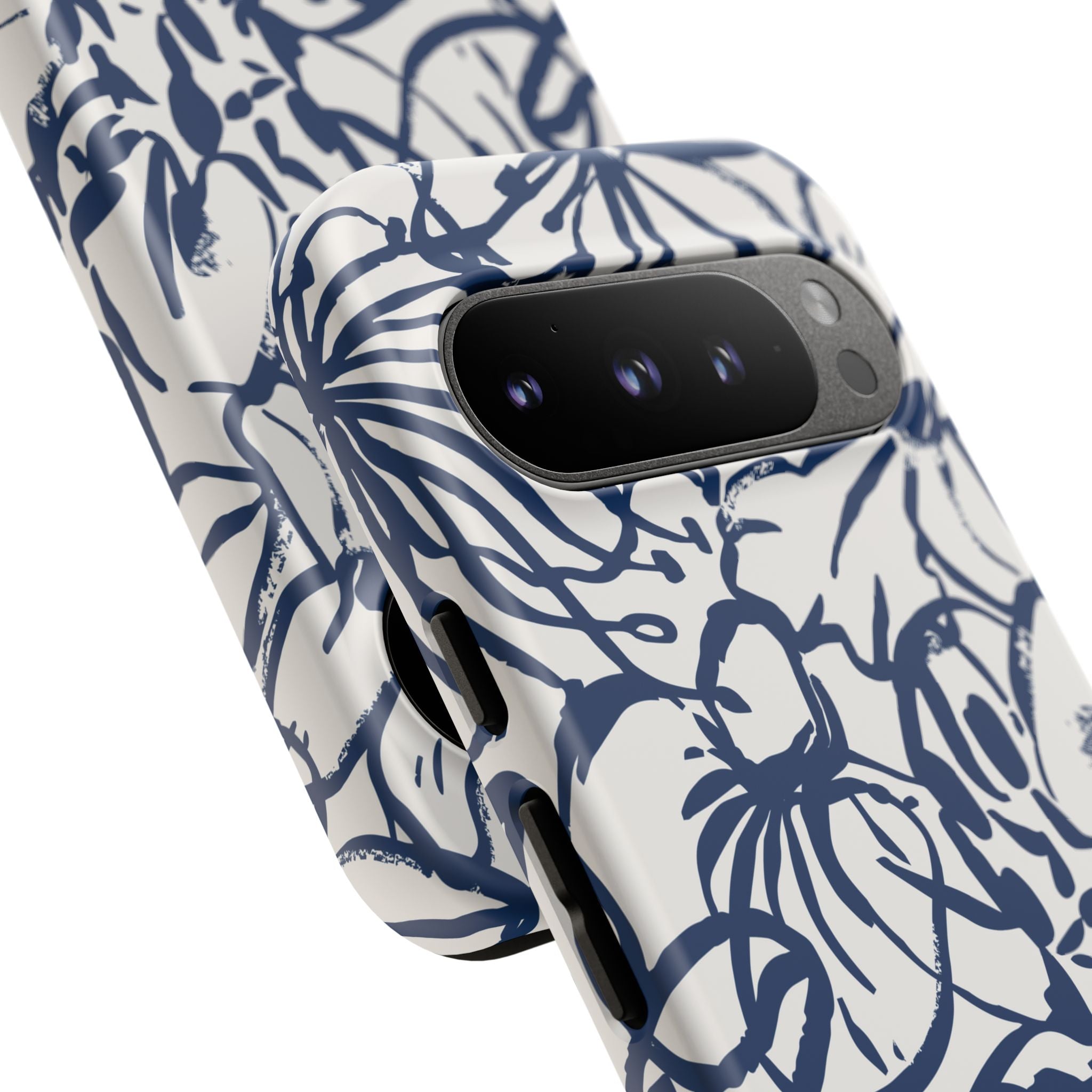 Navy Floral Phone Case