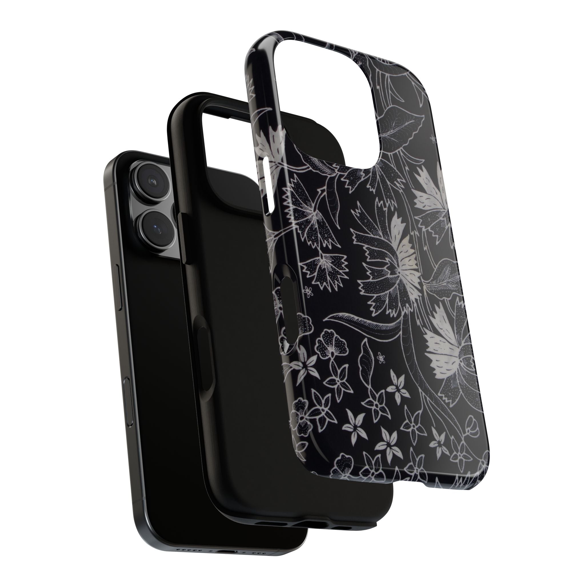 Floral Black Botanical Phone Cover