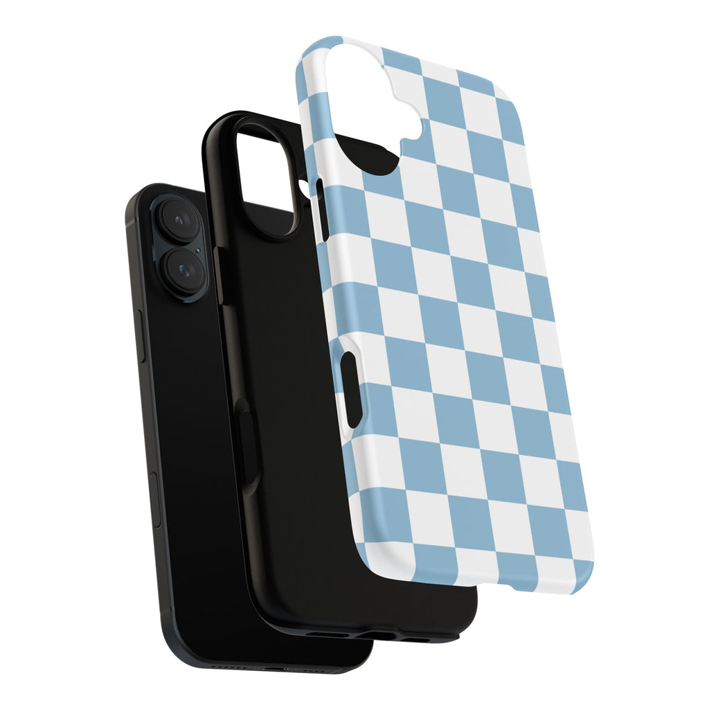 Blue Checkerboard Tough Phone Case