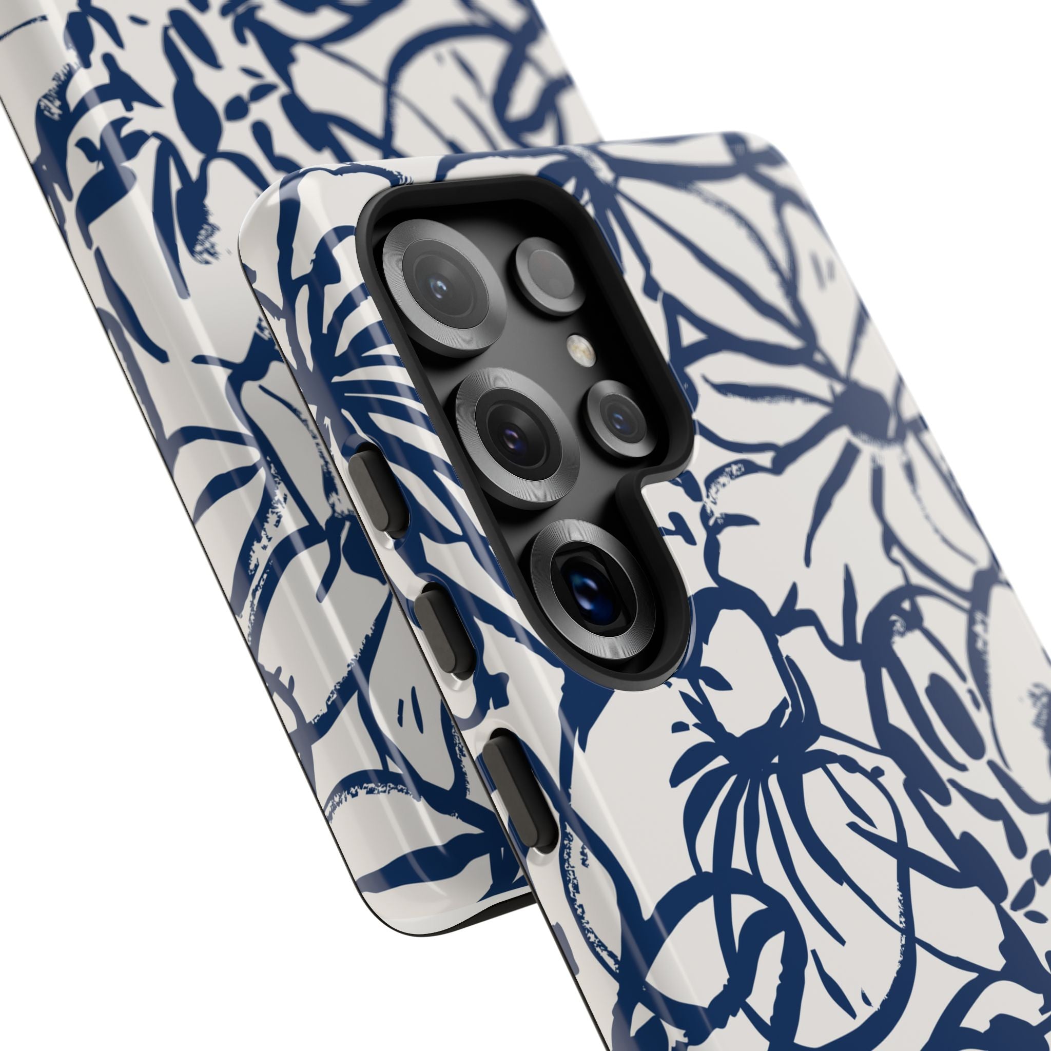 Navy Floral Phone Case