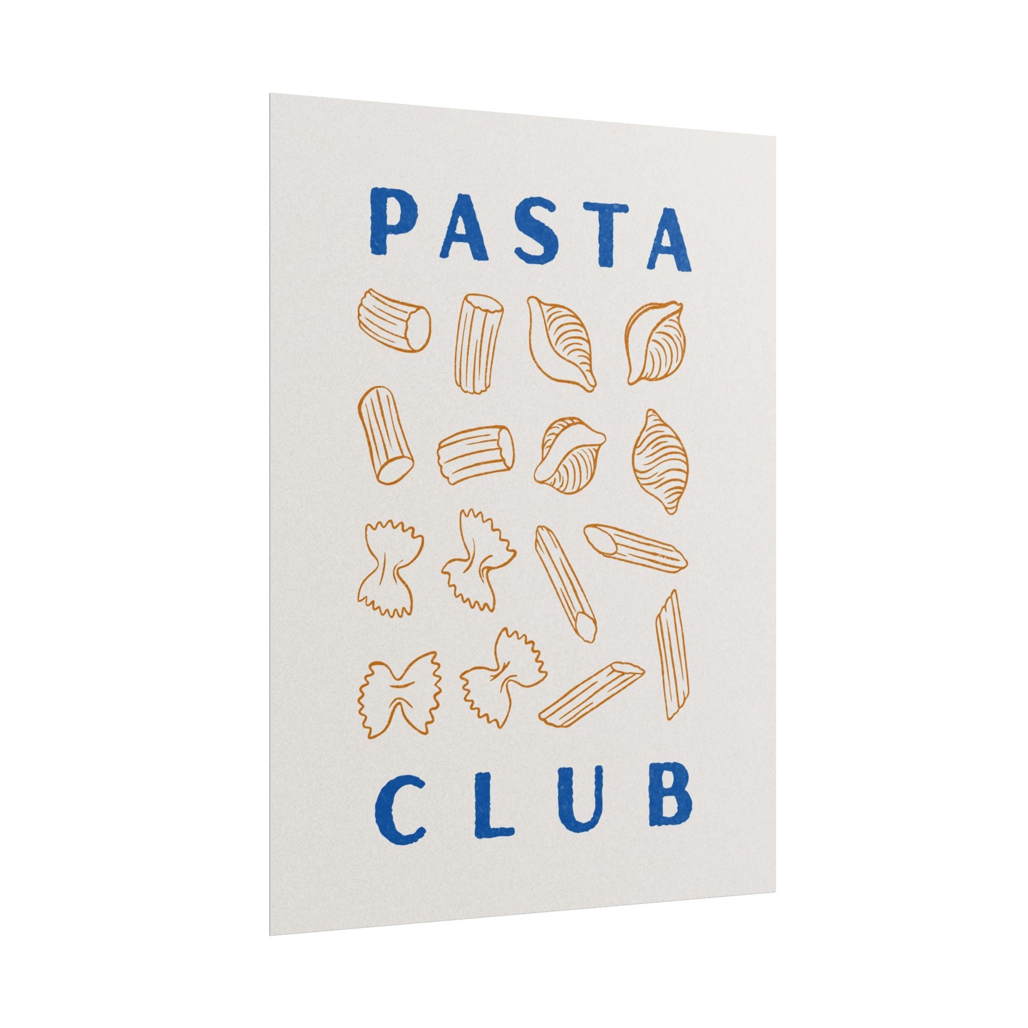 Pasta Club Rolled Poster