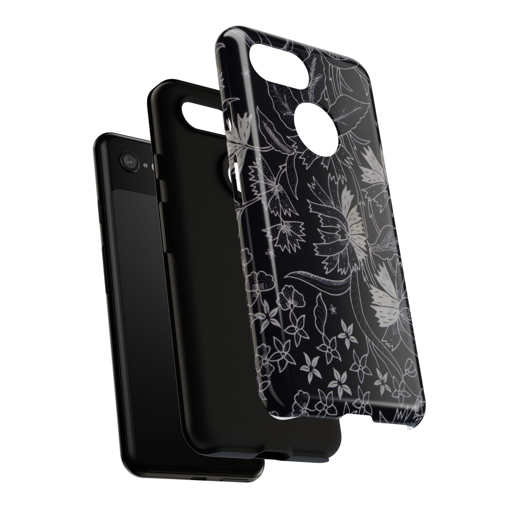 Floral Black Botanical Phone Cover