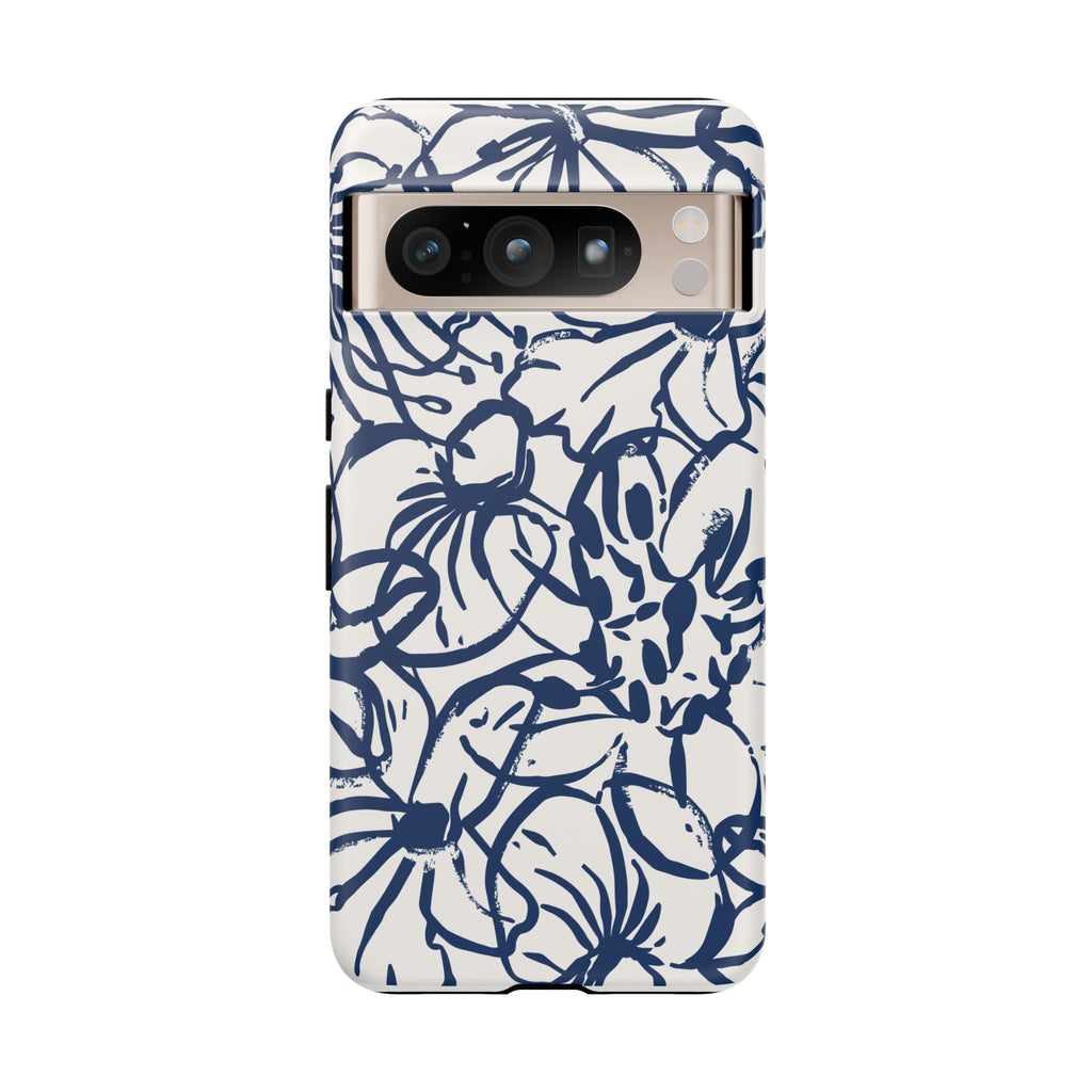 Navy Floral Phone Case