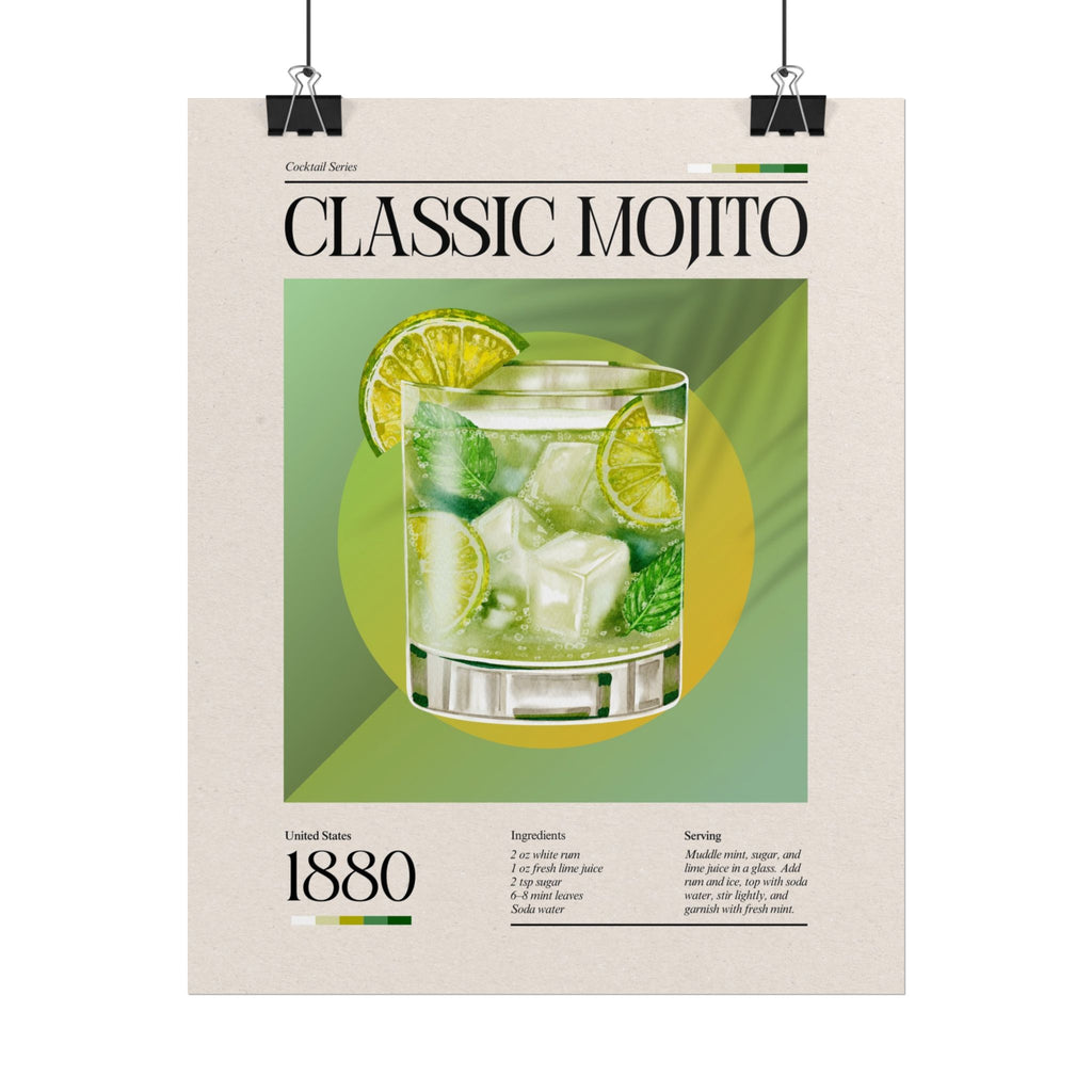 Classic Mojito Cocktail Print