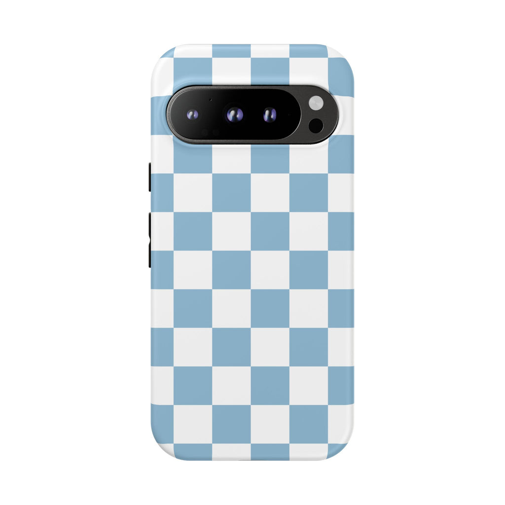 Blue Checkerboard Tough Phone Case