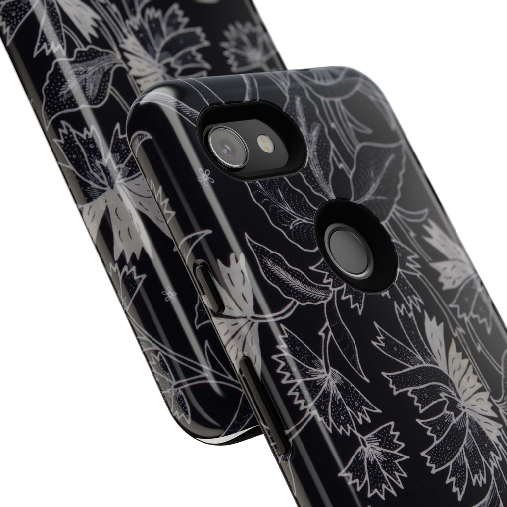Floral Black Botanical Phone Cover