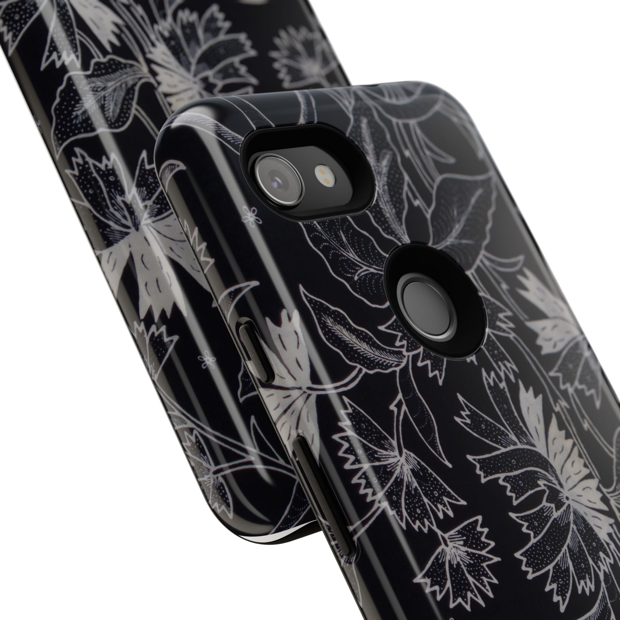 Floral Black Botanical Phone Cover