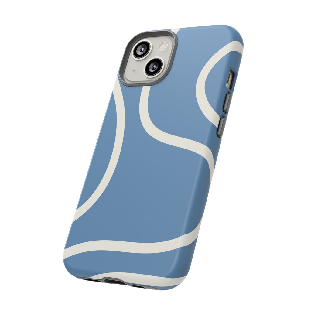 Blue Wavy Abstract Phone Case