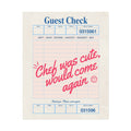 Chef was Cute Guest Check Poster