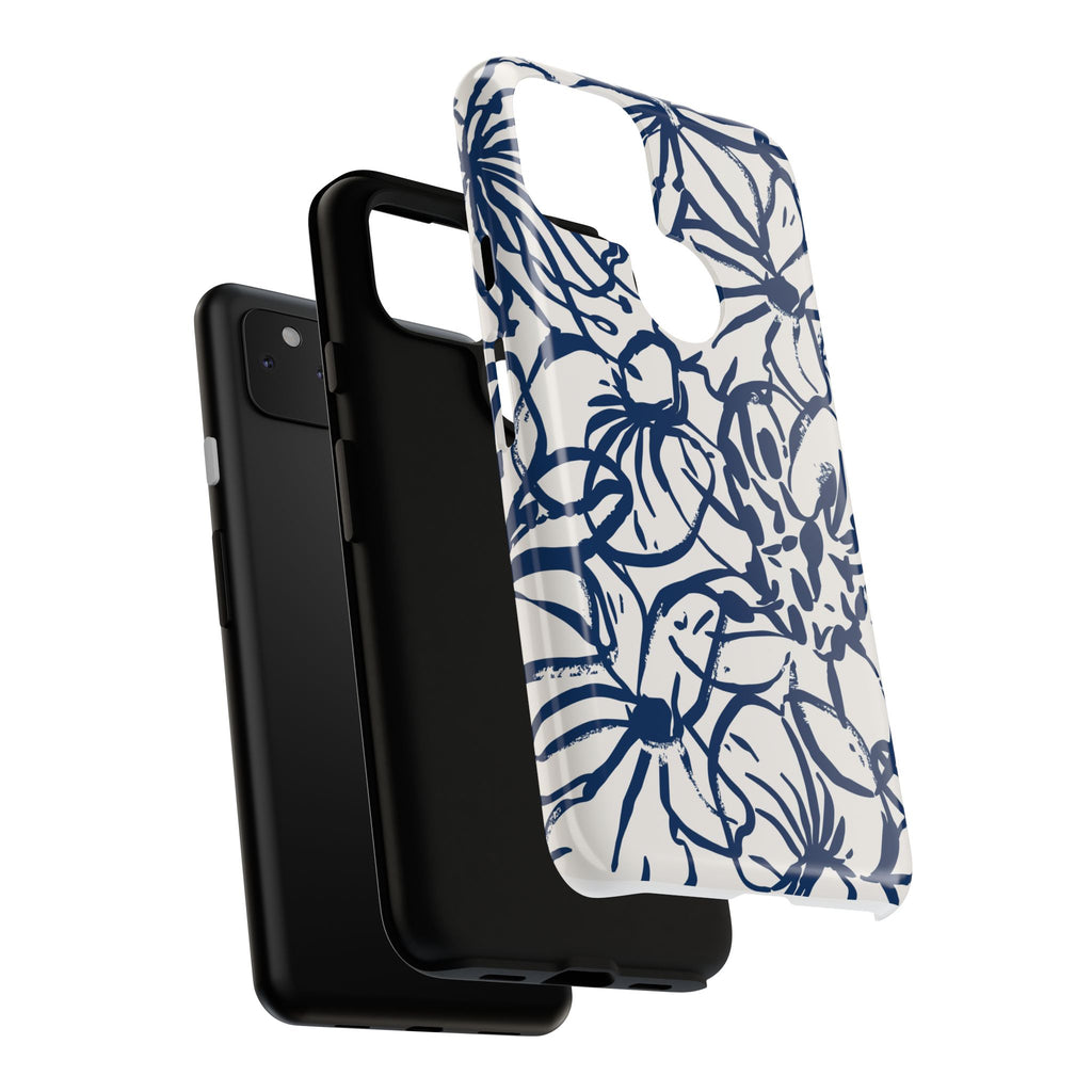 Navy Floral Phone Case