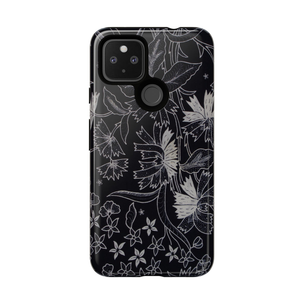 Floral Black Botanical Phone Cover