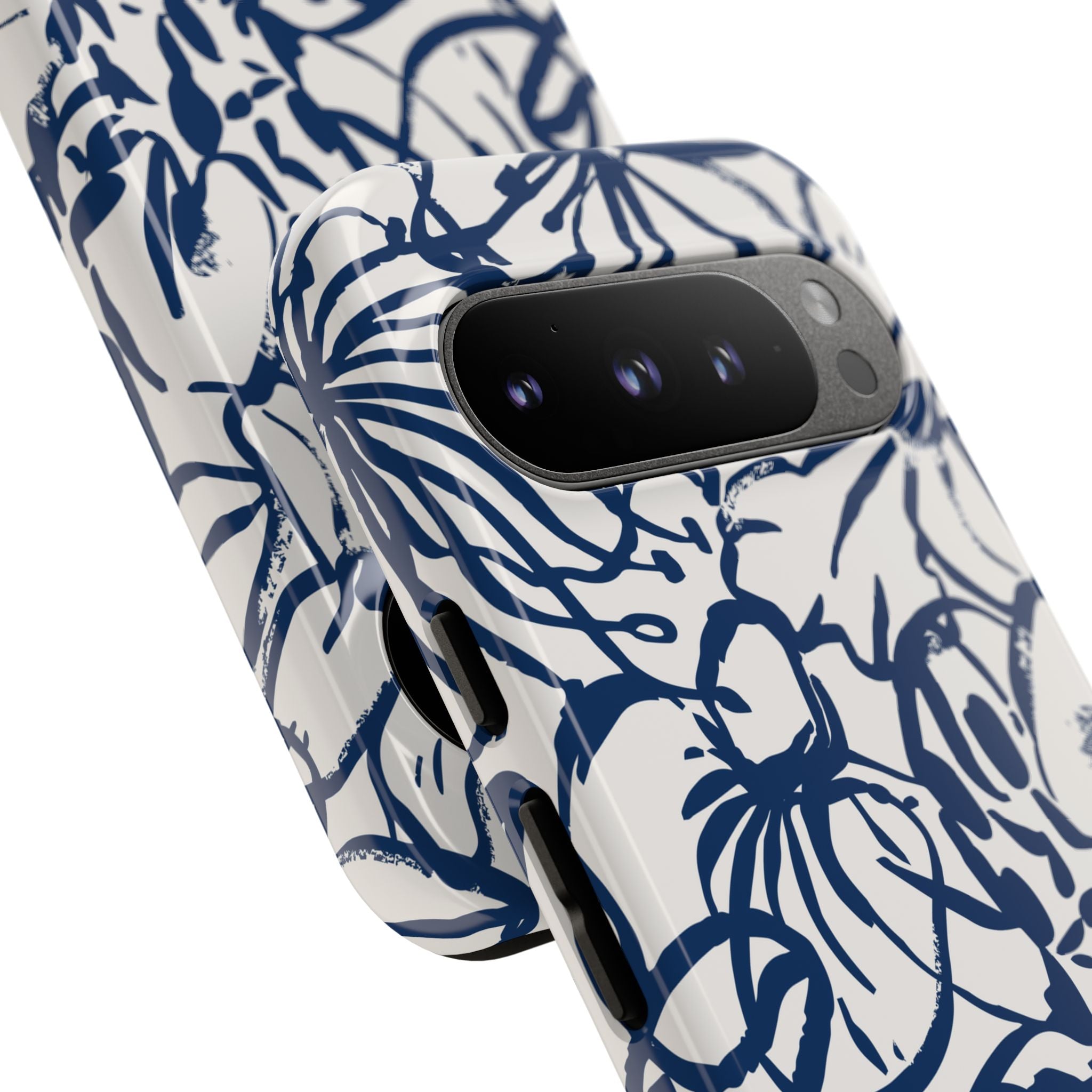 Navy Floral Phone Case
