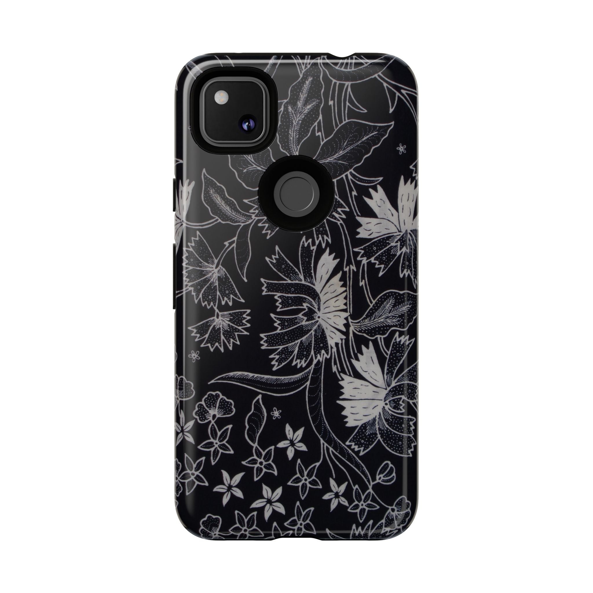 Floral Black Botanical Phone Cover