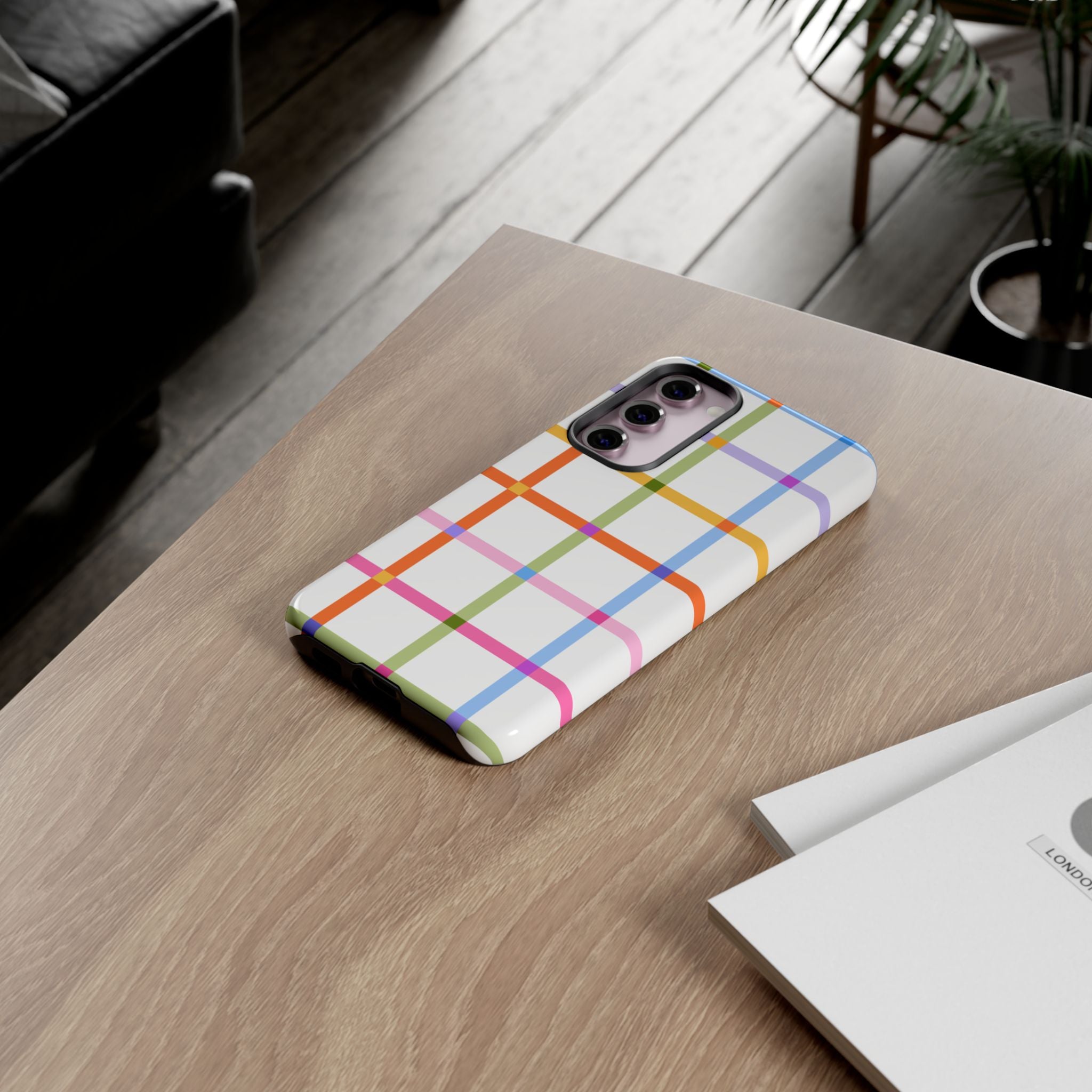 Colorful Plaid Tough Phone Case