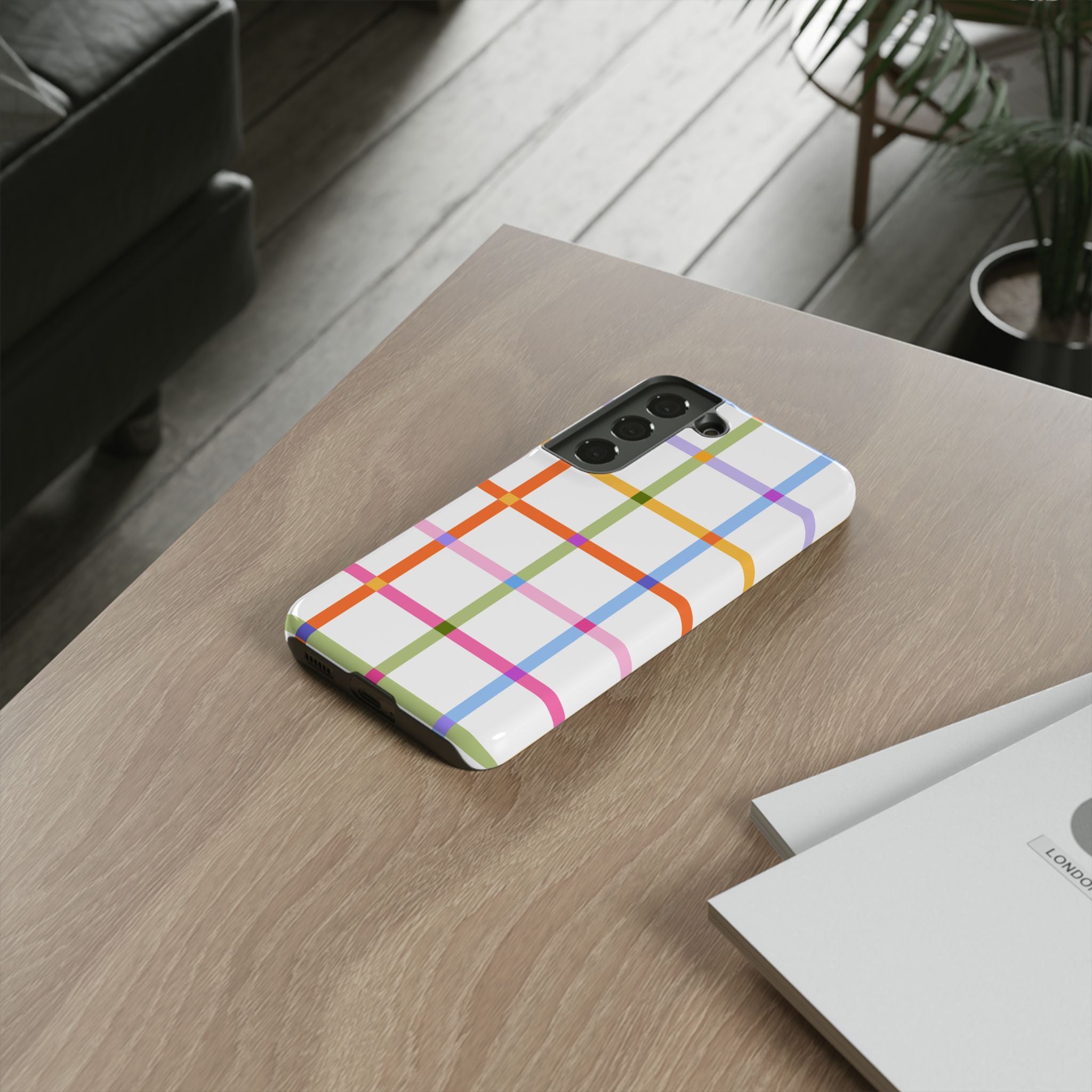Colorful Plaid Tough Phone Case