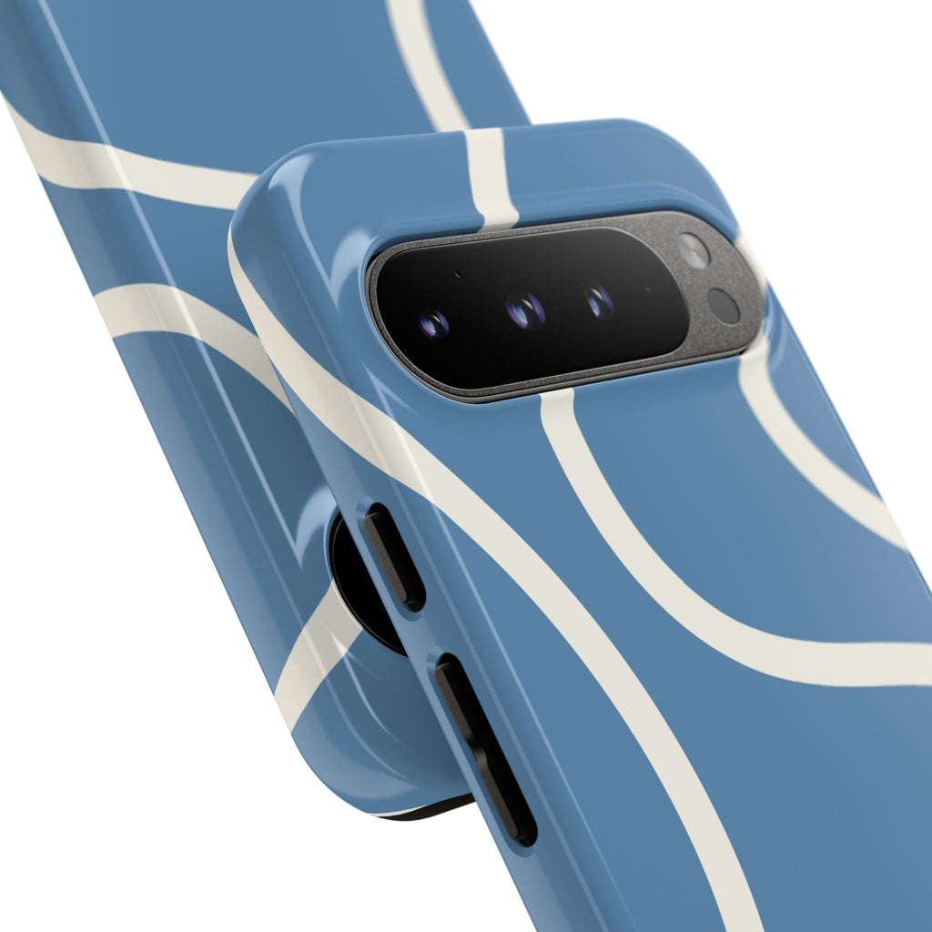 Blue Wavy Abstract Phone Case