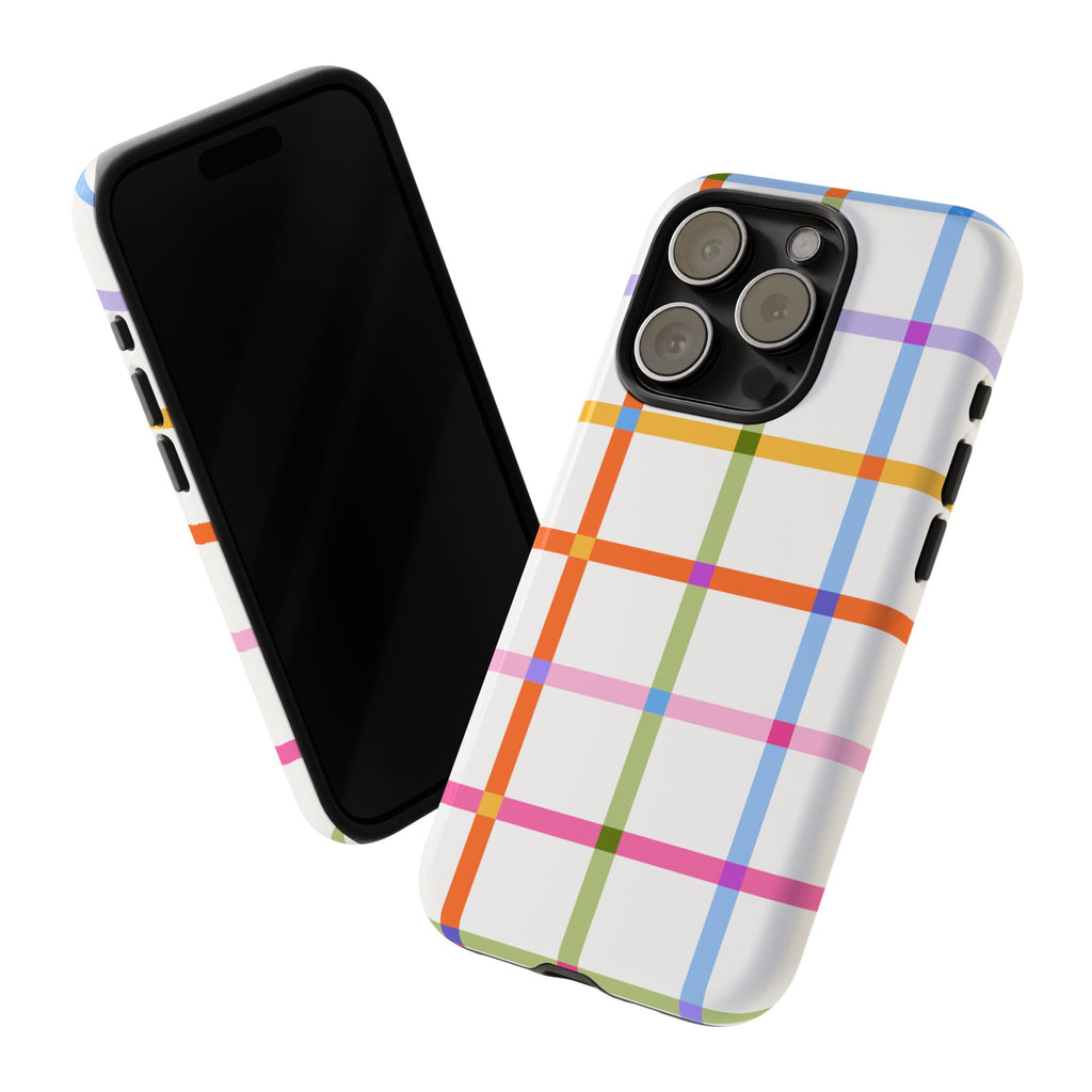 Colorful Plaid Tough Phone Case