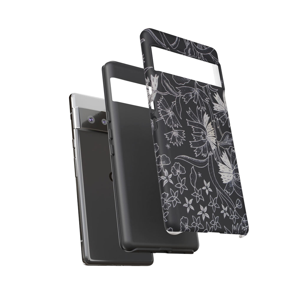 Floral Black Botanical Phone Cover