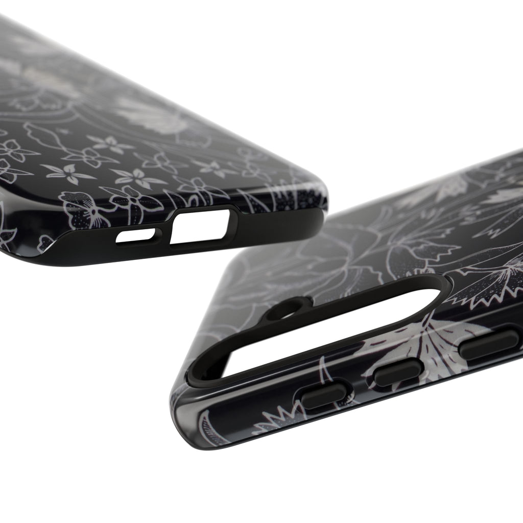 Floral Black Botanical Phone Cover