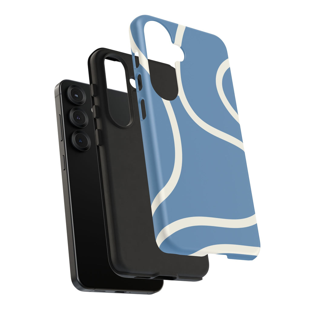 Blue Wavy Abstract Phone Case