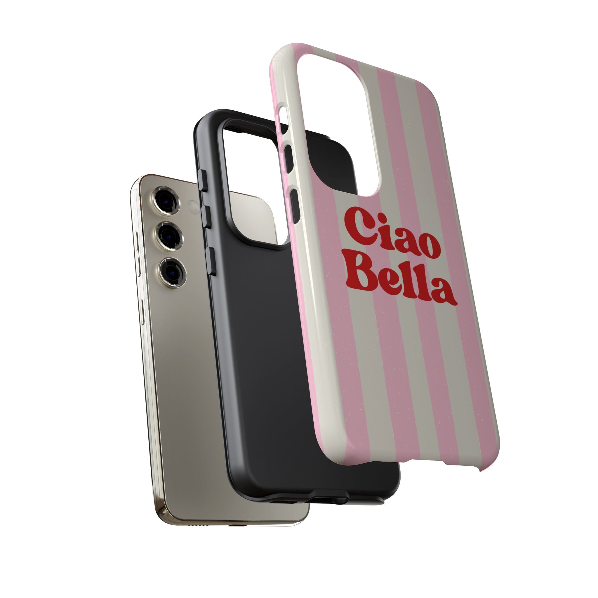 Pink Stripe Ciao Bella Phone Case