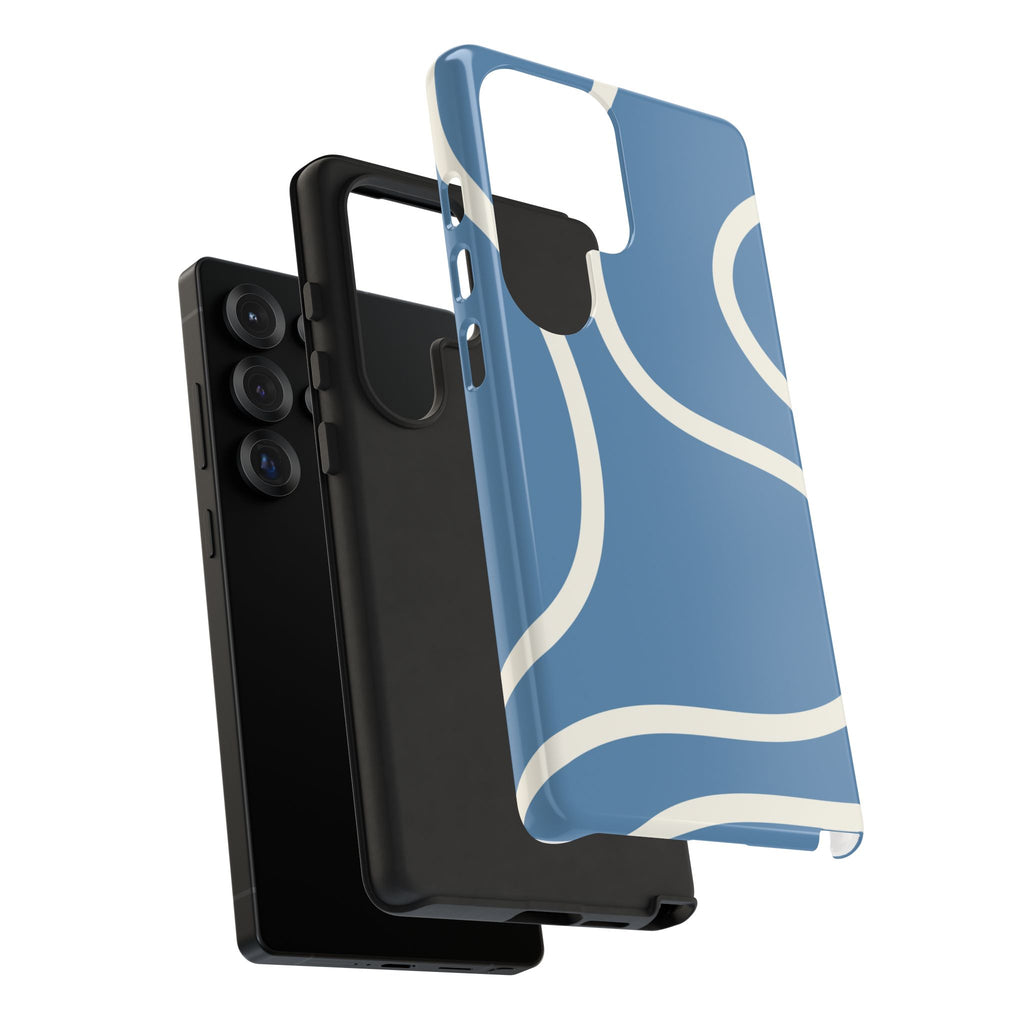 Blue Wavy Abstract Phone Case