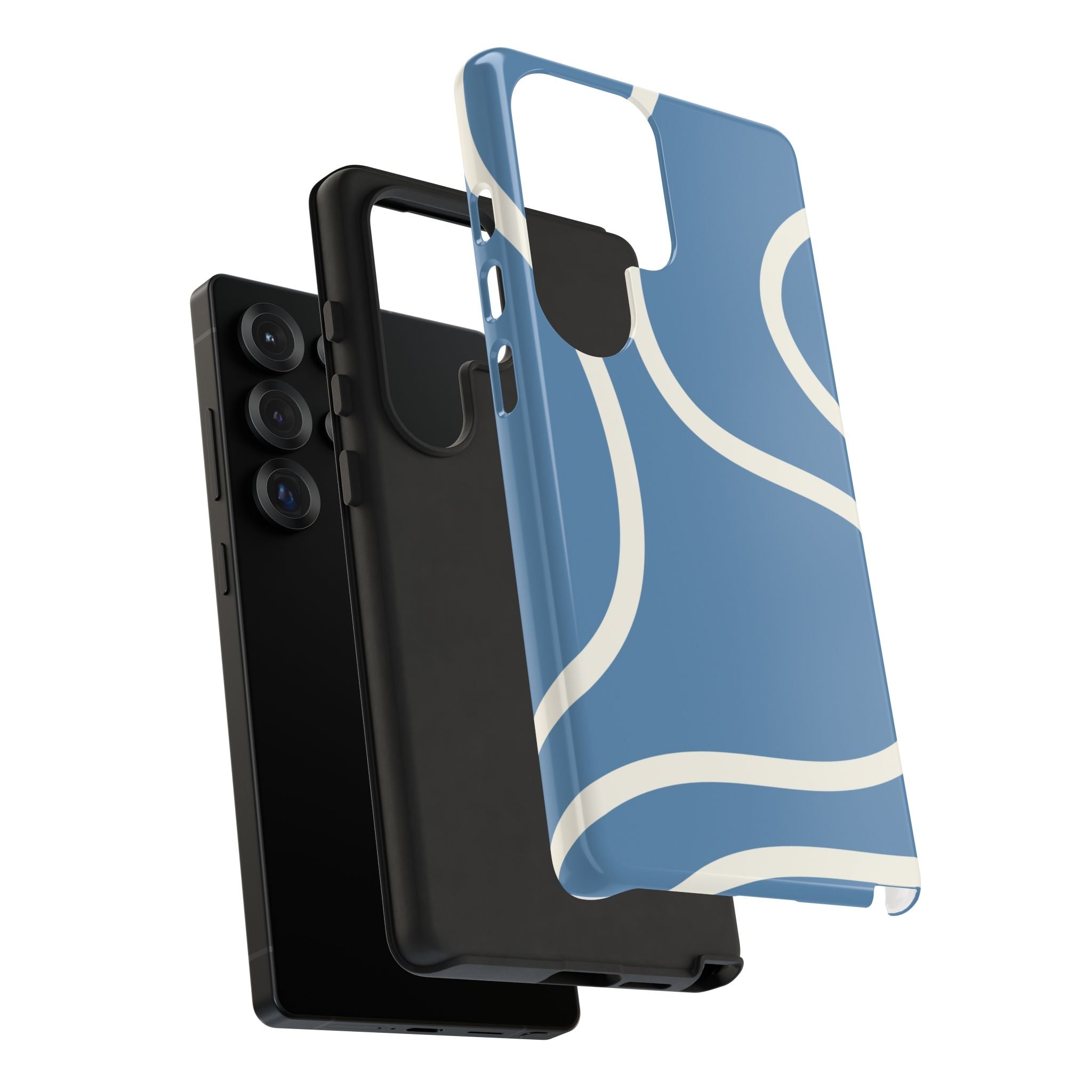 Blue Wavy Abstract Phone Case