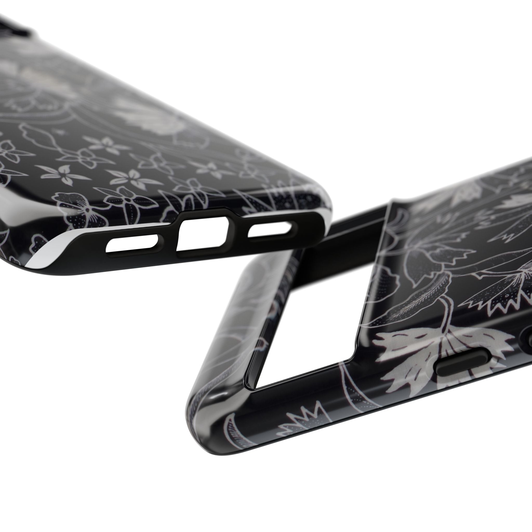 Floral Black Botanical Phone Cover
